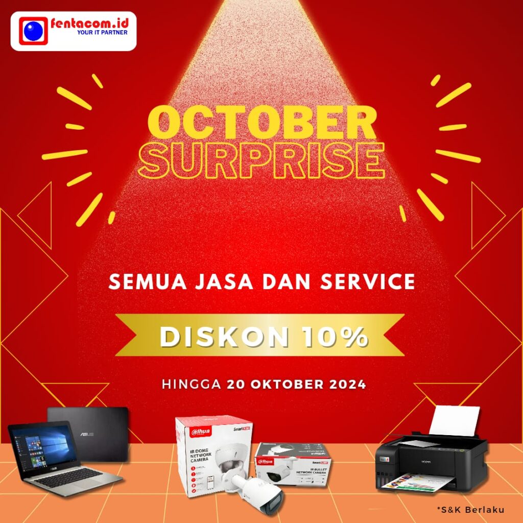 10.10 SALE: DISKON 10% untuk Semua Jasa Service dan Layanan di Fentacom!