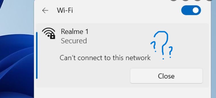 wifi Can't connect