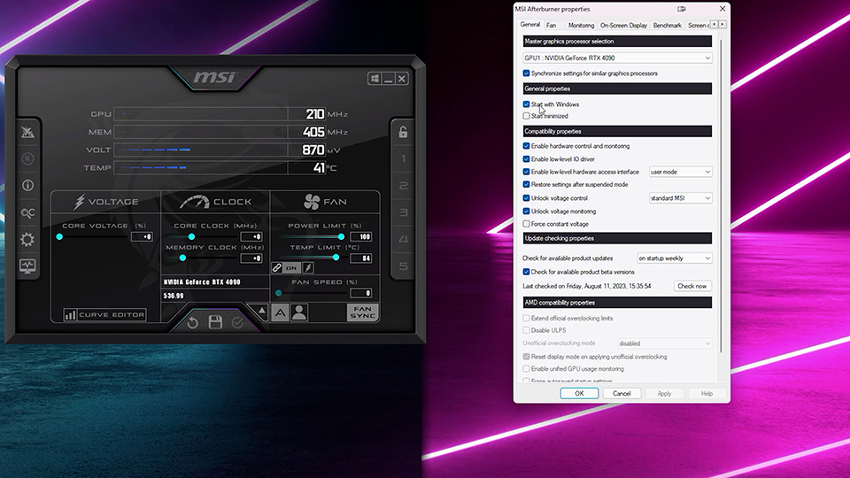Overclock GPU MSI Afterburner